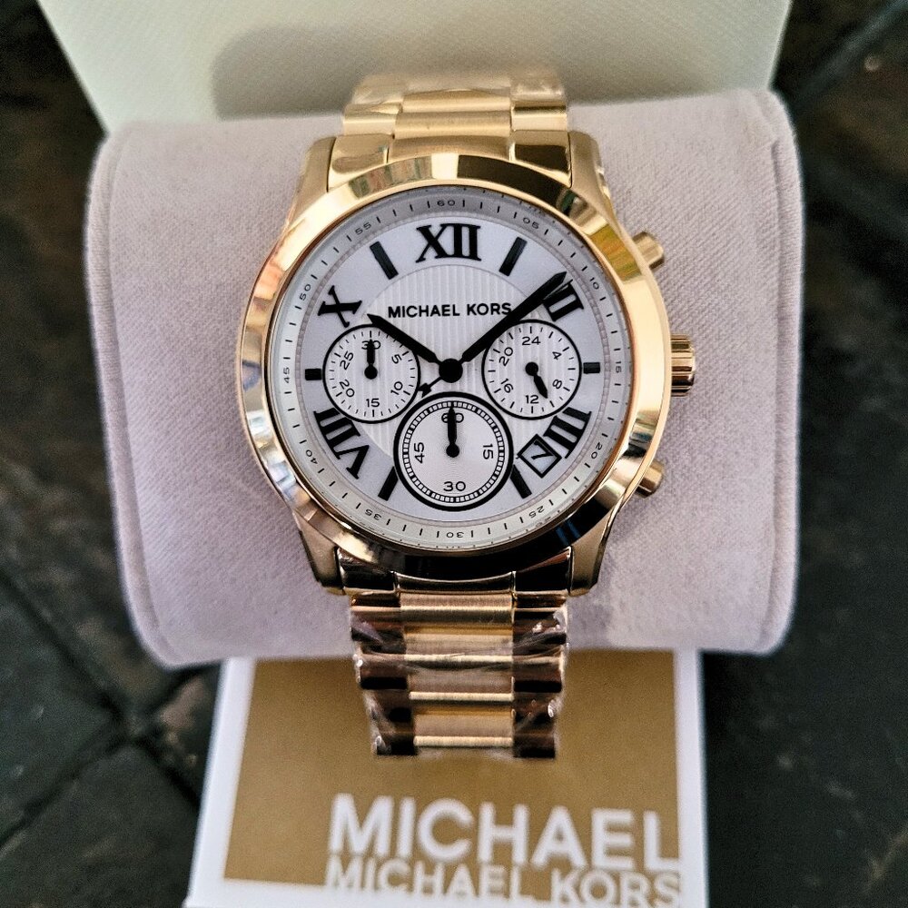 Michael Kors Women's MK5916 Cooper Chronograph Gold Watch - Picture 3 of 6